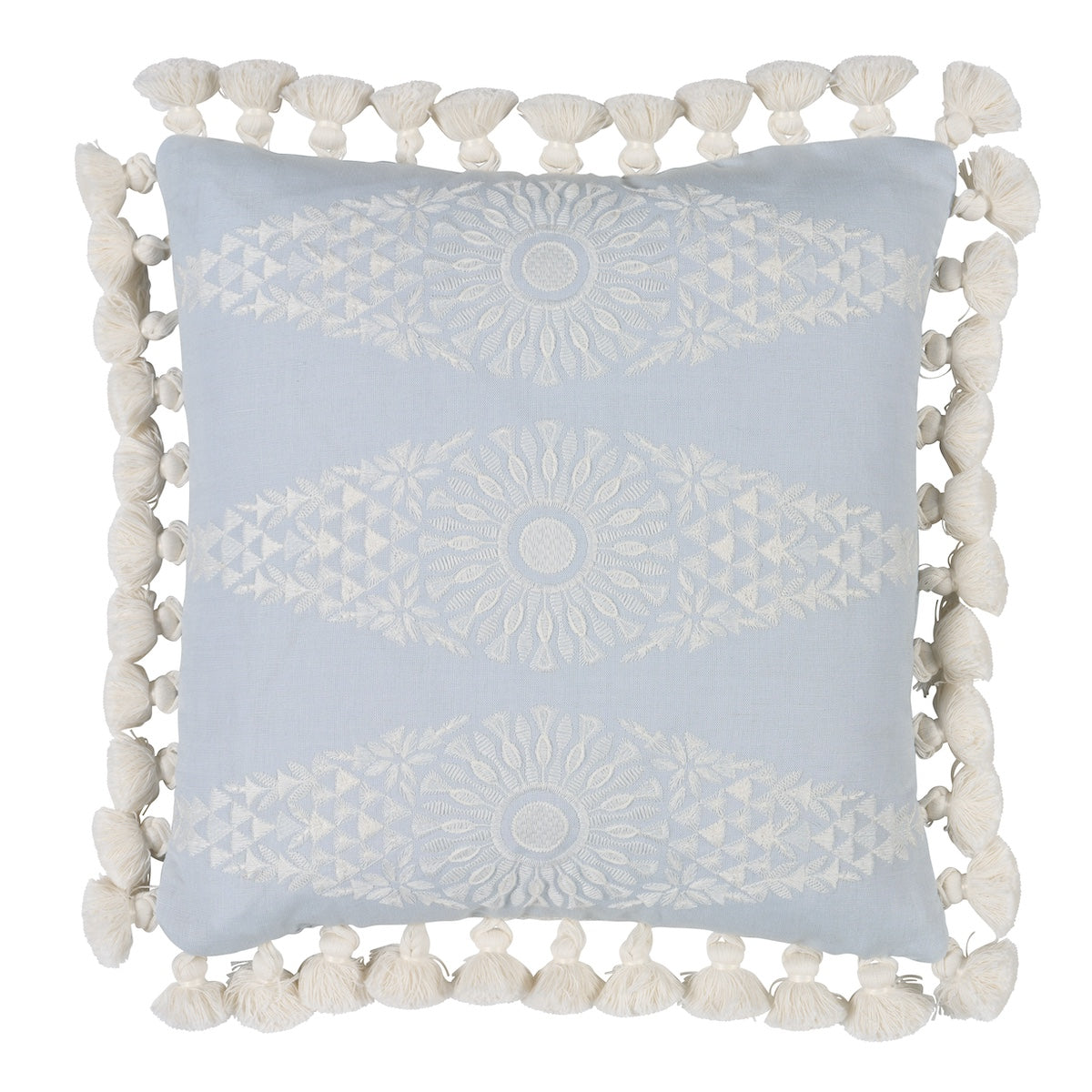 Purchase So8567103 | Tasmin Embroidery, Soft Blue - Schumacher Pillows