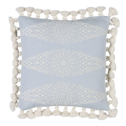 Purchase So8567103 | Tasmin Embroidery, Soft Blue - Schumacher Pillows