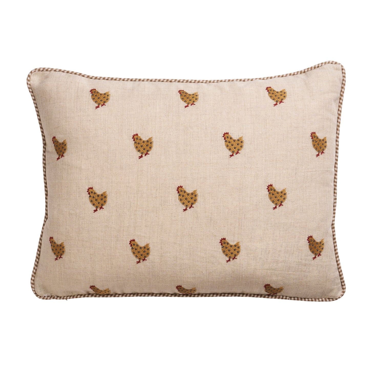 Purchase So8595012 | Betsy'S Chicken Embroidery Pillow, Natural - Schumacher Pillows