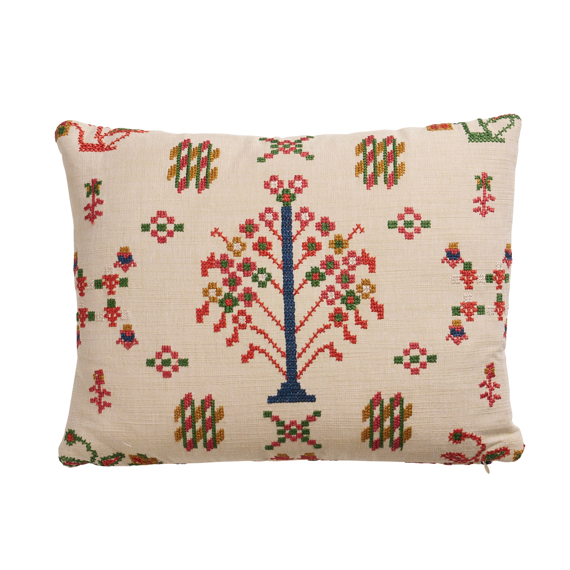 Purchase So8598012 | Fairview Cross Stitch Pillow, Multi - Schumacher Pillows