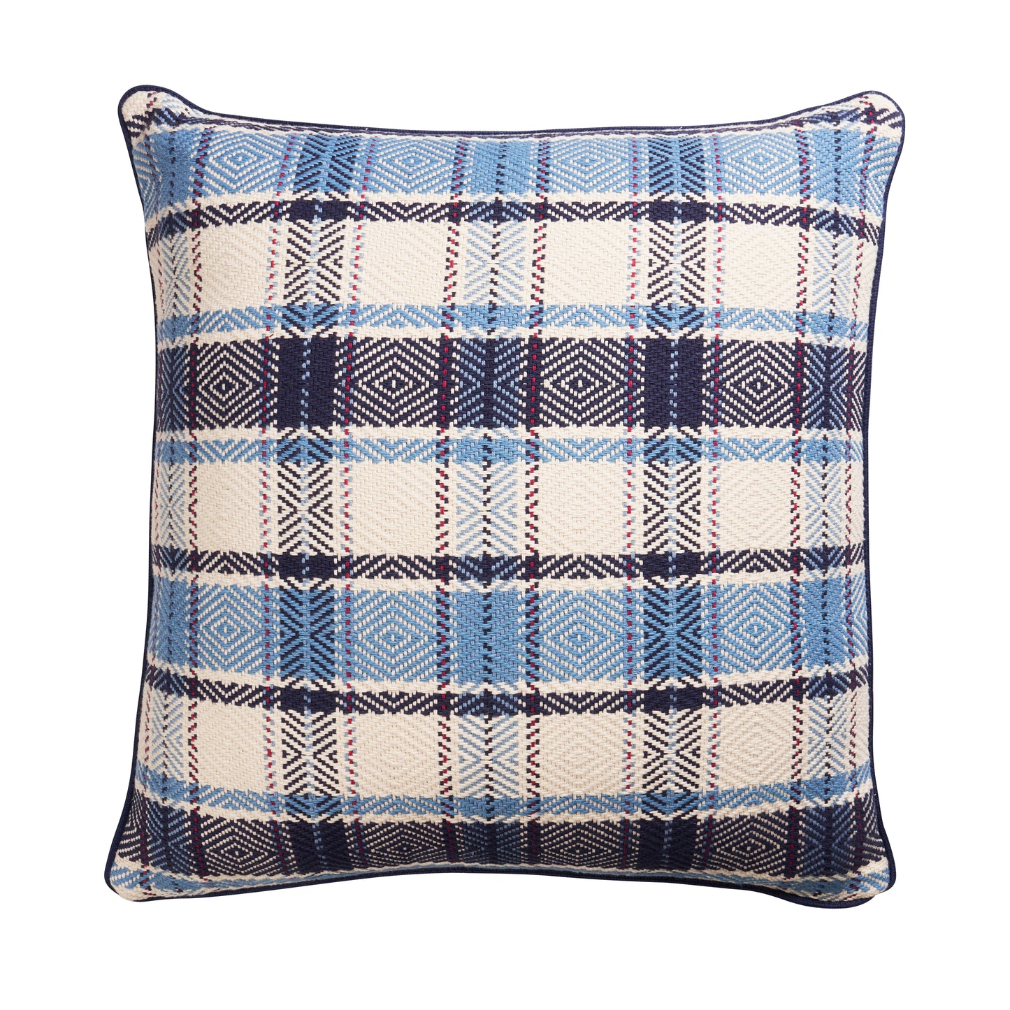Purchase So8599004 | Heidi Plaid Pillow, Indigo - Schumacher Pillows