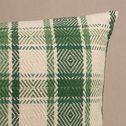Purchase So8599206 | Heidi Plaid Pillow, Leaf - Schumacher Pillows