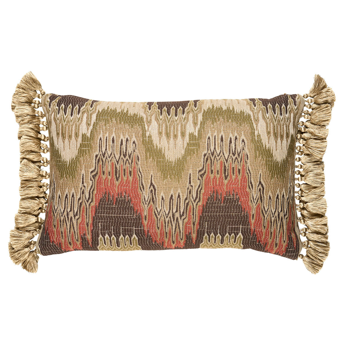 Purchase So8613013 | Elio Flamestitch Pillow, Ruby - Schumacher Pillows