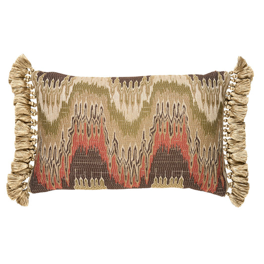 Purchase So8613013 | Elio Flamestitch Pillow, Ruby - Schumacher Pillows