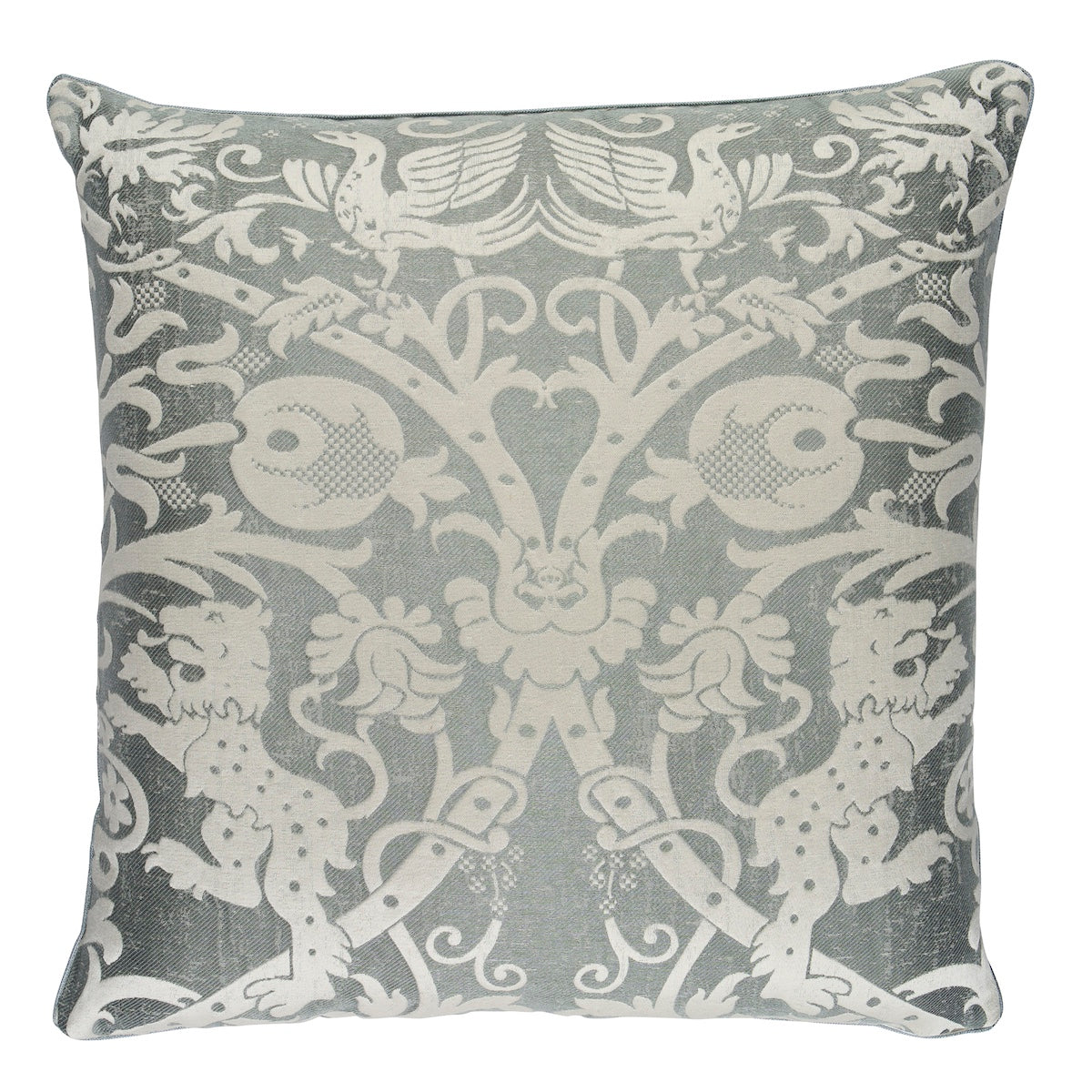 Purchase So8659206 | Dougal Damask Pillow, Mist - Schumacher Pillows