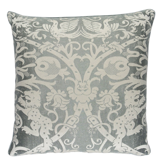 Purchase So8659206 | Dougal Damask Pillow, Mist - Schumacher Pillows