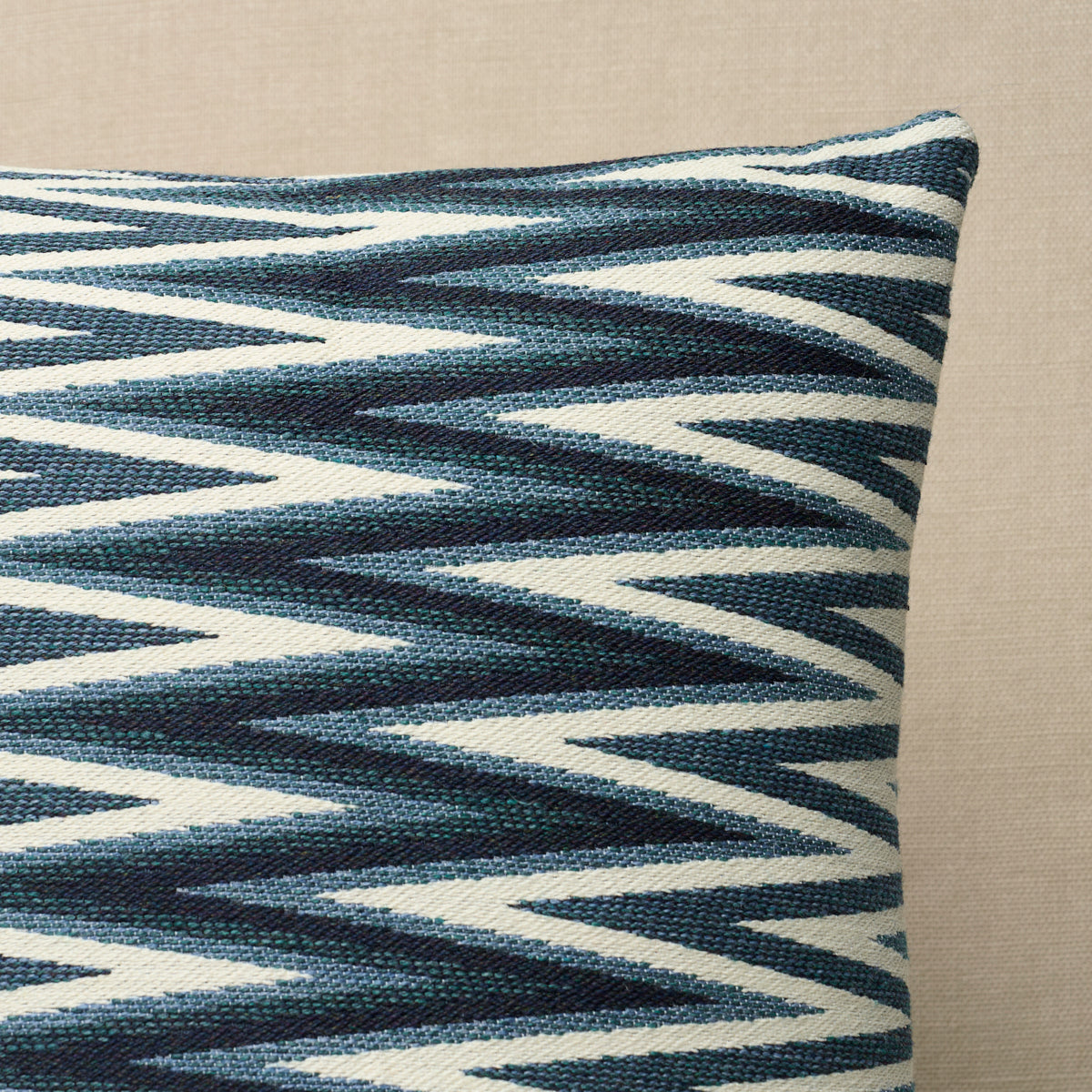 Purchase So8703006 | Wedge Weave Pillow, Blue - Schumacher Pillows