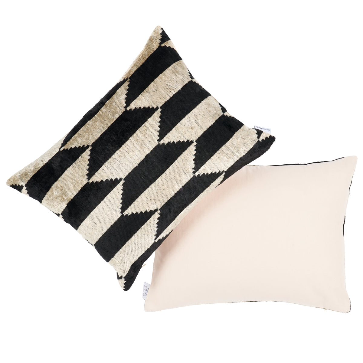 Purchase Sov22838 | Ankara Silk Velvet Pillow, Black & Silver - Schumacher Pillows
