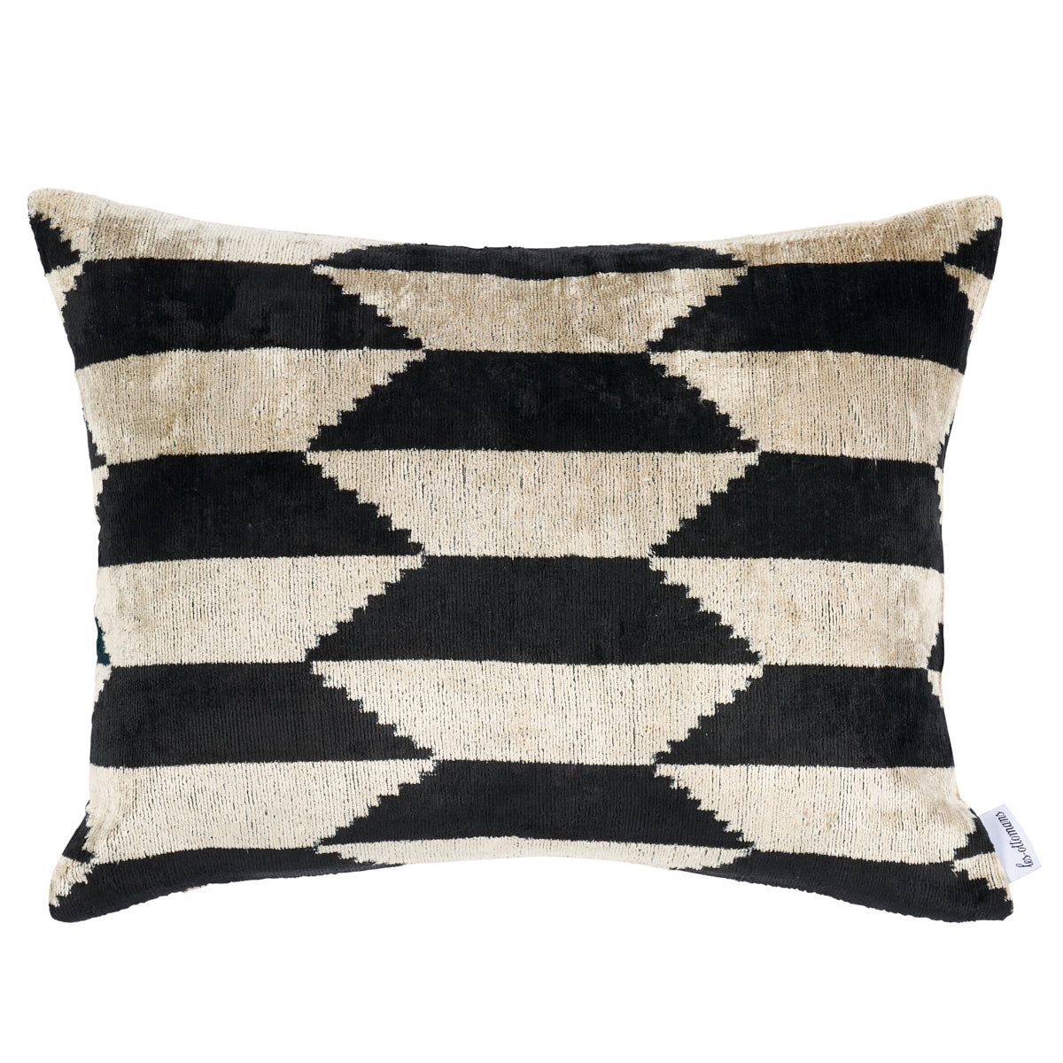 Purchase Sov22838 | Ankara Silk Velvet Pillow, Black & Silver - Schumacher Pillows