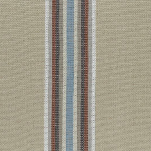 Sample F0955-02 Imani Cinnabar/Aqua Clarke And Clarke Fabric