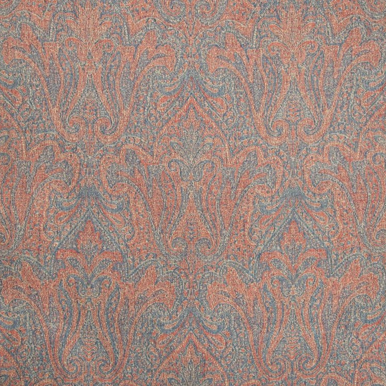 Sample 2017126.519.0 Toccoa Paisley, Ruby Blue Upholstery Fabric by Lee Jofa
