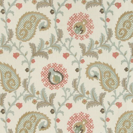 Sample SAUDADE.1711.0 Saudade Paisley White Paisley Kravet Fabric Fabric