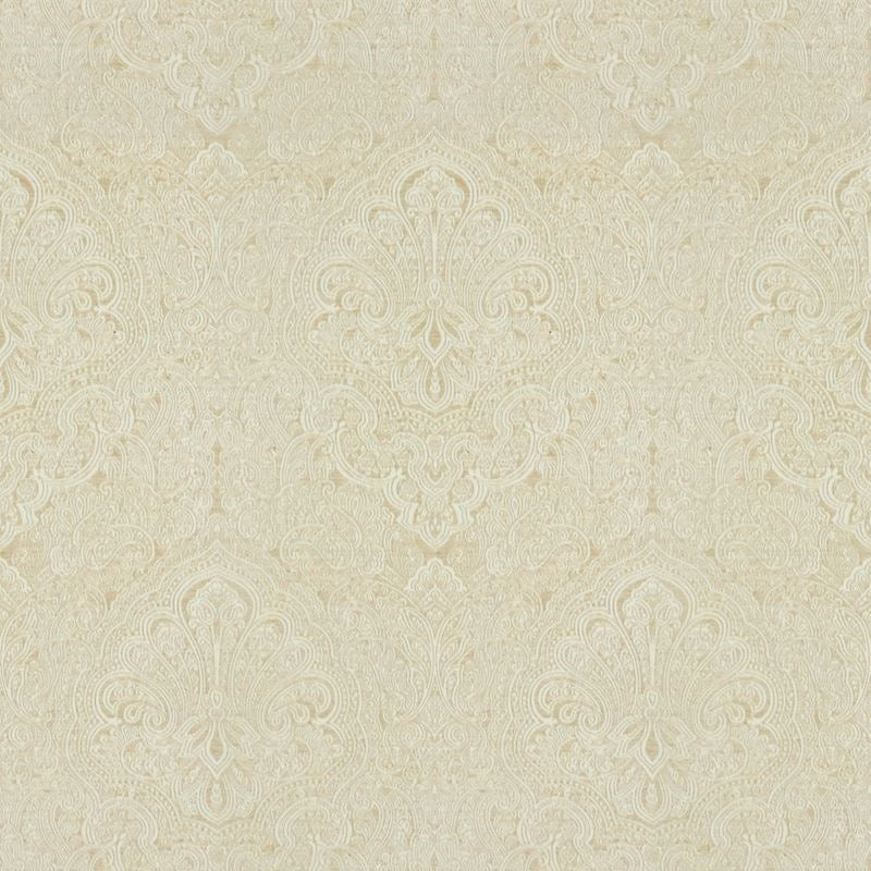 Sample 34161.101.0 Nahanni Cream White Upholstery Damask Fabric by Kravet Design