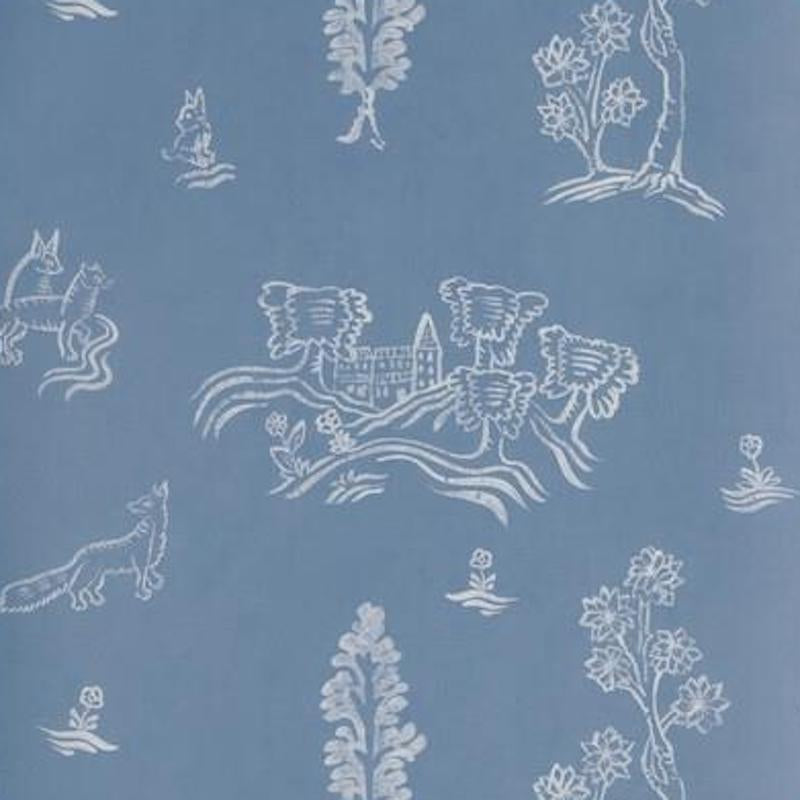 Sample AMW10057.5.0 Wychwood, Happy Blue by Kravet Couture Wallpaper