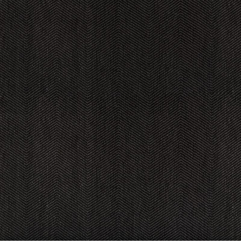 Sample 33877.88.0 Black Upholstery Herringbone Tweed Fabric by Kravet Contract