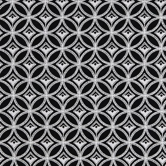 Sample F0881-01 Bw1009 Black/White Clarke And Clarke Fabric