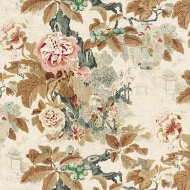 Sample CHINESE LANTERN.LJ.0 Chinese Lantern, Browns Multipurpose Fabric by Lee Jofa