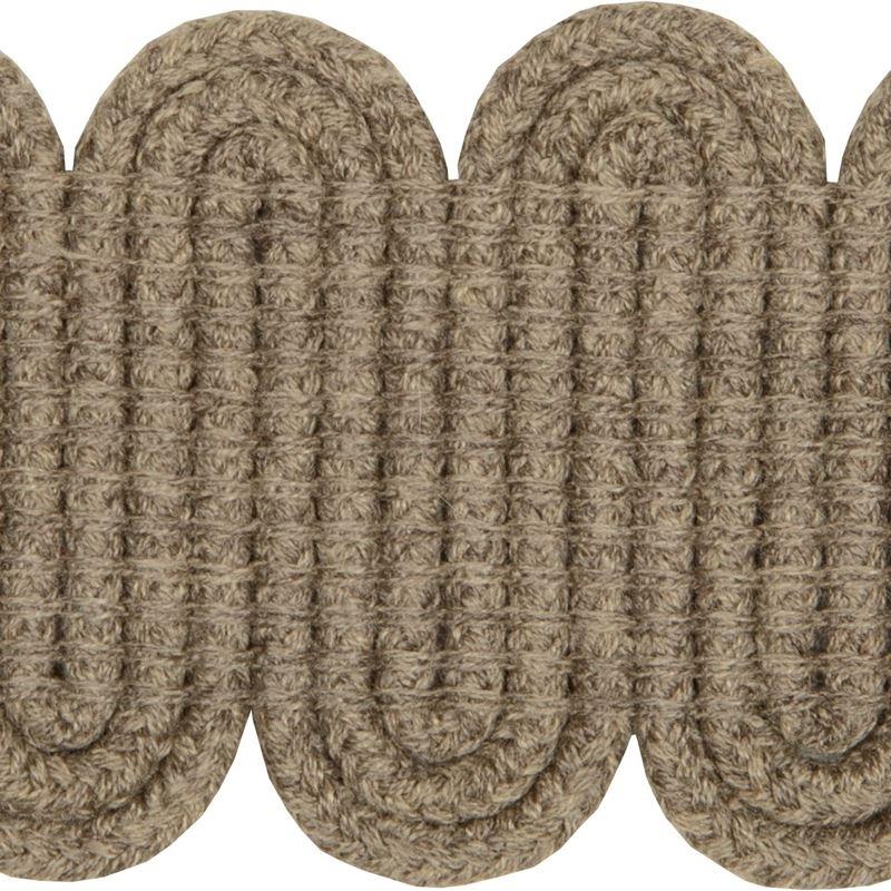Sample T30786.106.0 Switchback Flax Brown Trim Fabric by Kravet Design