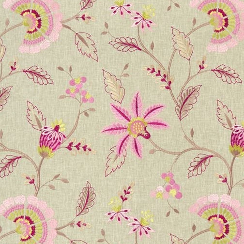 Sample F1004-05 Delamere Raspberry Clarke And Clarke Fabric
