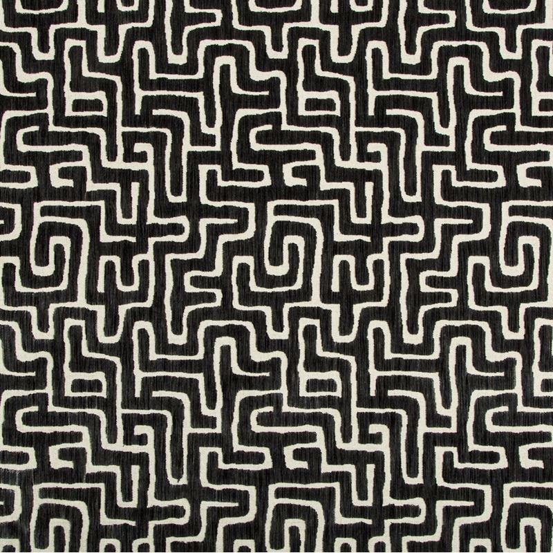 Sample 35721.218.0 Black Upholstery Contemporary Fabric by Kravet Design