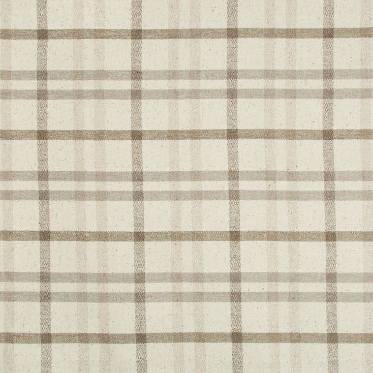 Sample 2017125.116.0 Fannin Plaid, Stone Mink Upholstery Fabric by Lee Jofa