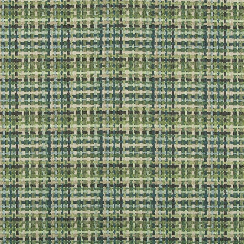 Sample 35598.303.0 Green Upholstery Check Houndstooth Fabric by Kravet Design