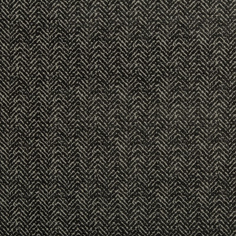 Sample 35663.21.0 Charcoal Upholstery Herringbone Tweed Fabric by Kravet Design