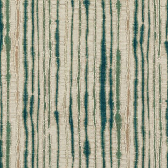 Sample ED75038-4 Linear Teal Ethnic Threads Fabric