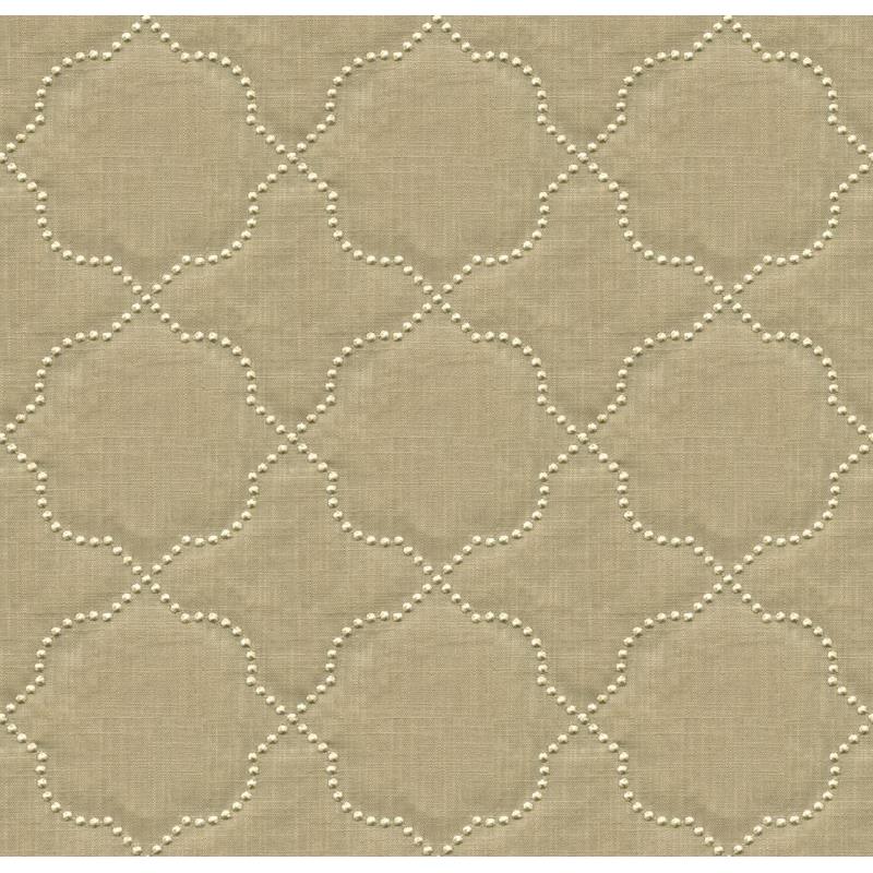 Sample 4072.16.0 Tabari Linen Ivory Drapery Geometric Fabric by Kravet Design