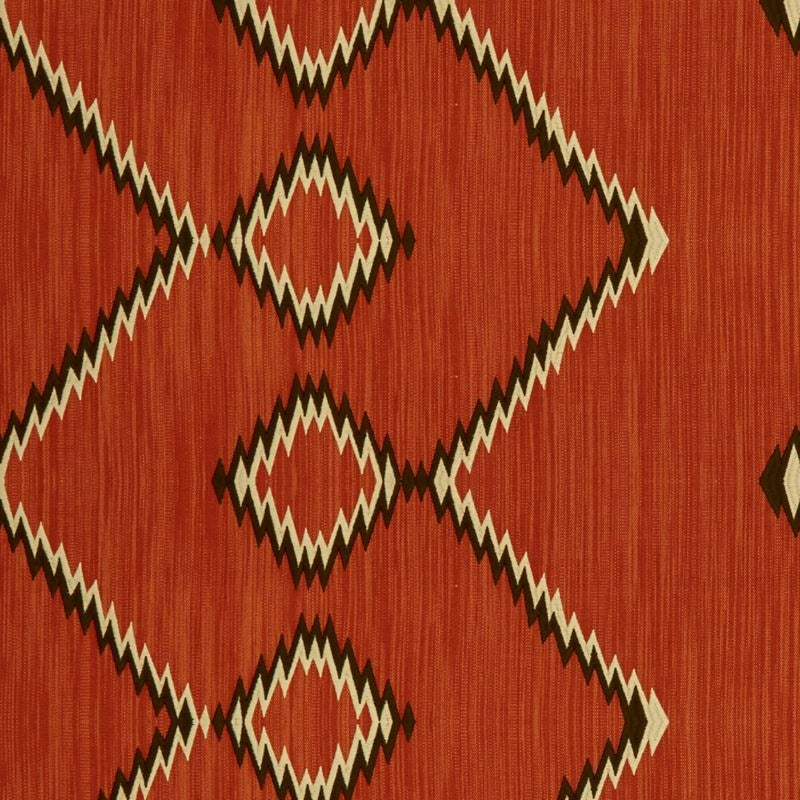 Sample 33784.612.0 Vasquez Pueblo Orange Upholstery Ikat Southwest Kilims Fabric by Kravet Design