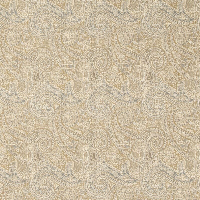 Sample 31524.16.0 Kasan Yellow/Gold/Gold Paisley Kravet Contract Fabric