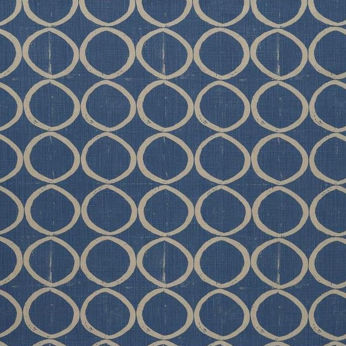 Sample BFC-3665.5.0 Circles, Azure Multipurpose Fabric by Lee Jofa