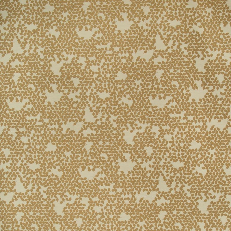 Sample 35091.4.0 Dancing Leaves Gold Beige Upholstery Botanical Foliage Fabric by Kravet Contract