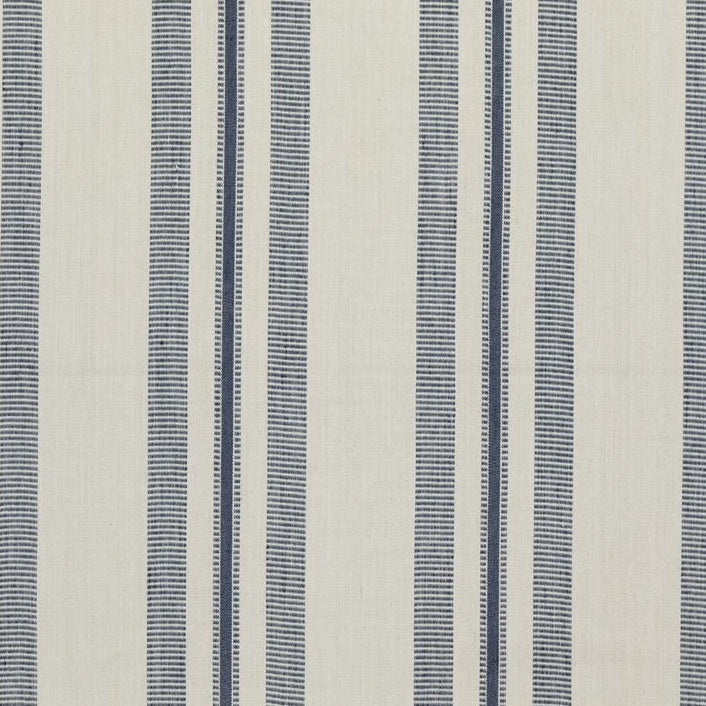 Sample ED85303-680 Stanton Indigo Stripes Threads Fabric