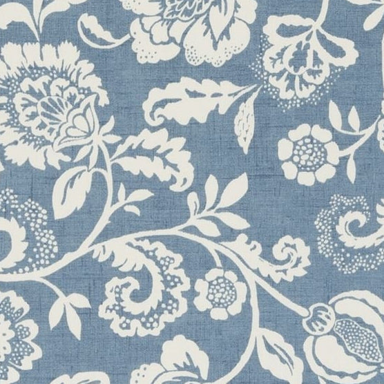 Sample F0621-01 Eliza Chambray Botanical Clarke And Clarke Fabric