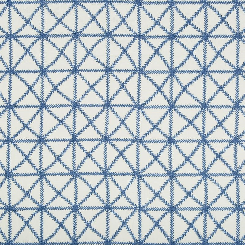 Sample 35362.5.0 X-Squared Cornflower Blue Multipurpose Geometric Fabric by Kravet Design