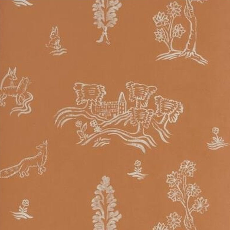Sample AMW10057.12.0 Wychwood, Melon Orange by Kravet Couture Wallpaper