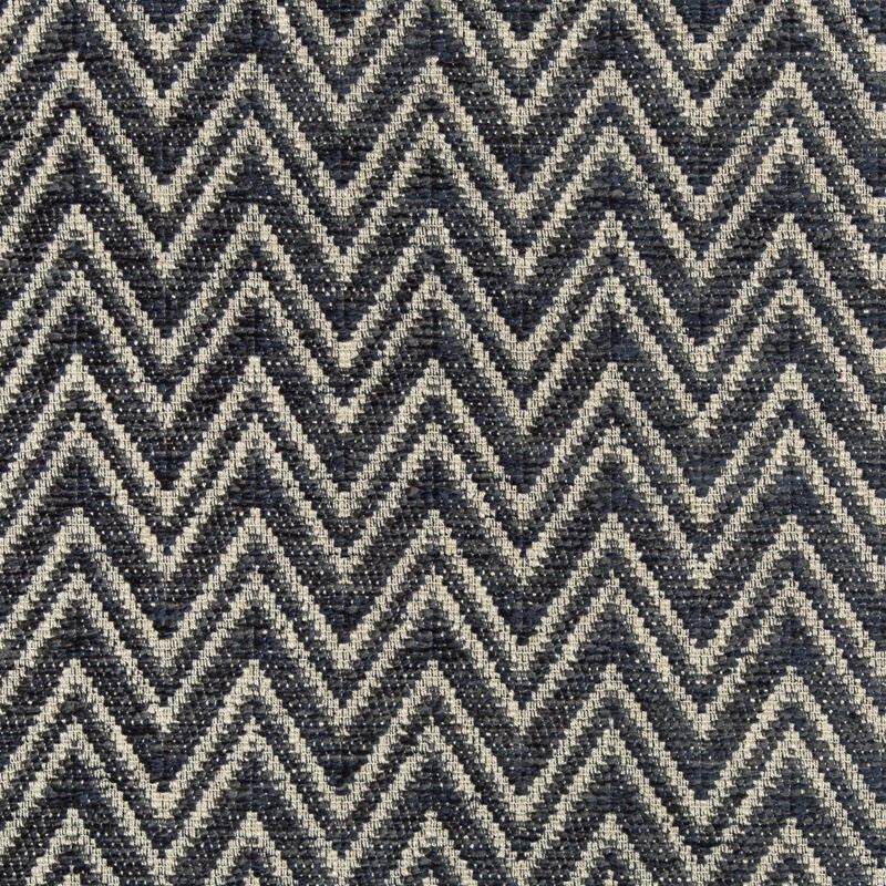 Sample 35713.50.0 Dark Blue Upholstery Herringbone Tweed Fabric by Kravet Design