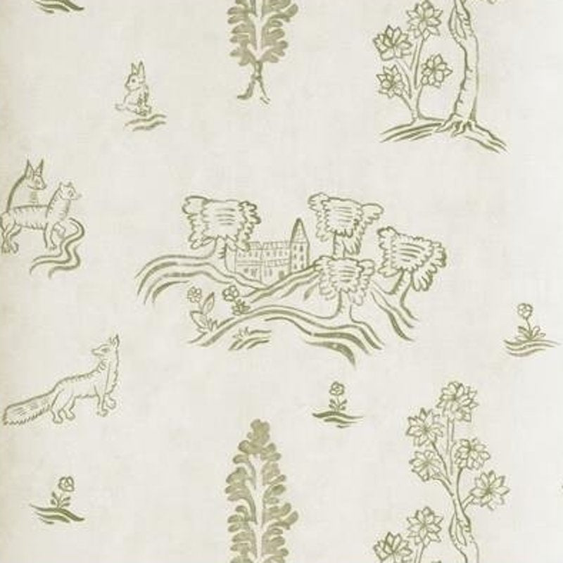 Sample AMW10057.3.0 Wychwood, Basil Green by Kravet Couture Wallpaper
