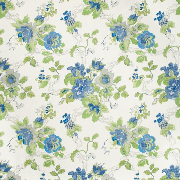 Sample BFC-3520.153.0 Parnham, Cornflower Lime Multipurpose Fabric by Lee Jofa