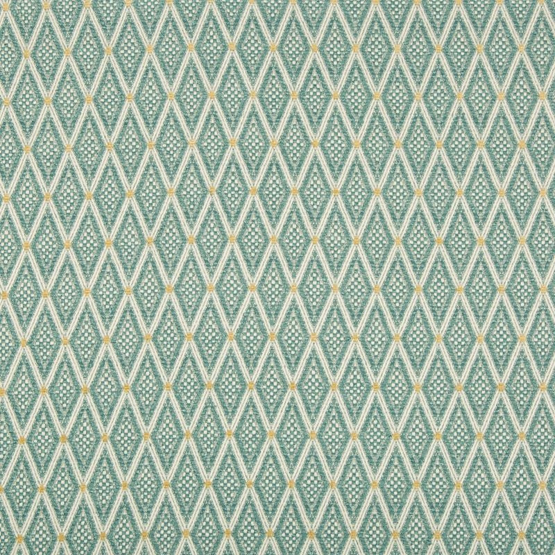 Sample 34744.35.0 Turquoise Upholstery Diamond Fabric by Kravet Contract