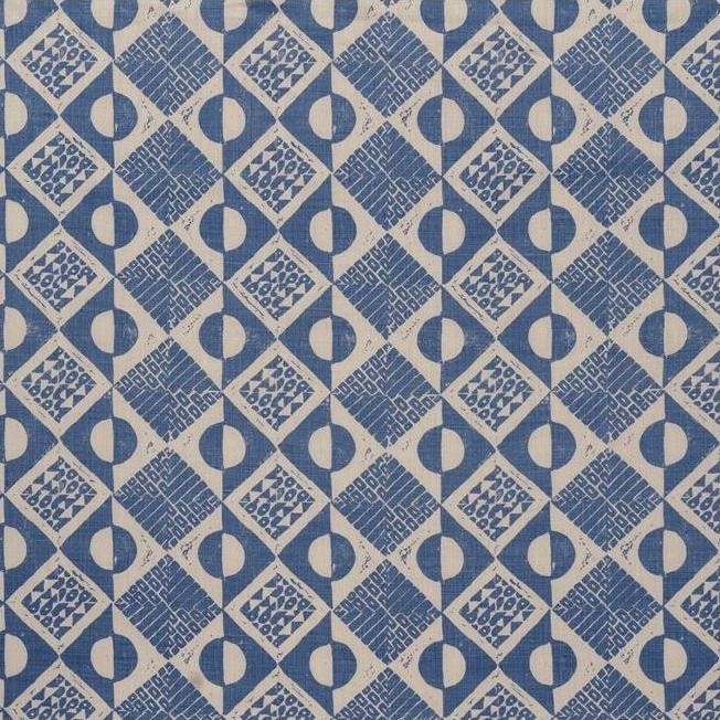 Sample BFC-3666.5.0 Circles And Squares, Azure Multipurpose Fabric by Lee Jofa