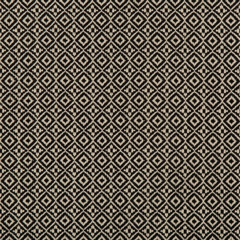 Sample 35403.816.0 Attribute Grid Nero White Upholstery Diamond Fabric by Kravet Design