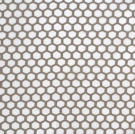 Sample 4284.4.0 Mila Bronze White Drapery Geometric Fabric by Kravet Contract