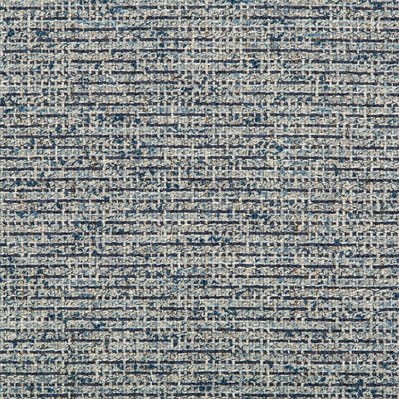Sample 35359.515.0 Flecker Cornflower Dark Blue Upholstery Texture Fabric by Kravet Design