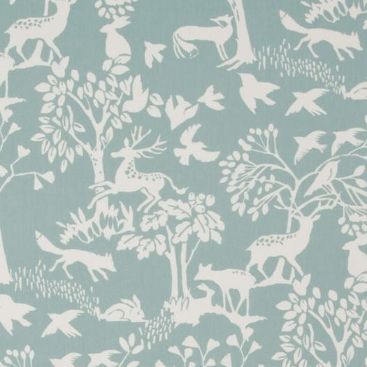 Sample F0993-04 Vilda Ice Blue Animal/Insect Clarke And Clarke Fabric