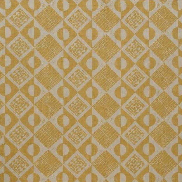 Sample BFC-3666.40.0 Circles And Squares, Ochre Multipurpose Fabric by Lee Jofa