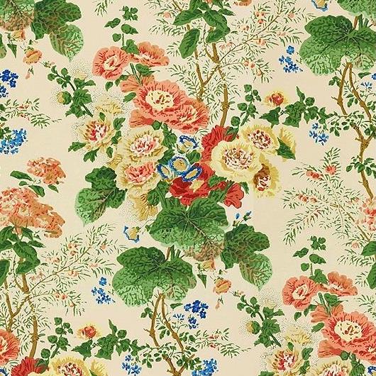 Sample 879000.LJ.0 Althea Print, Pop S B Multipurpose Fabric by Lee Jofa