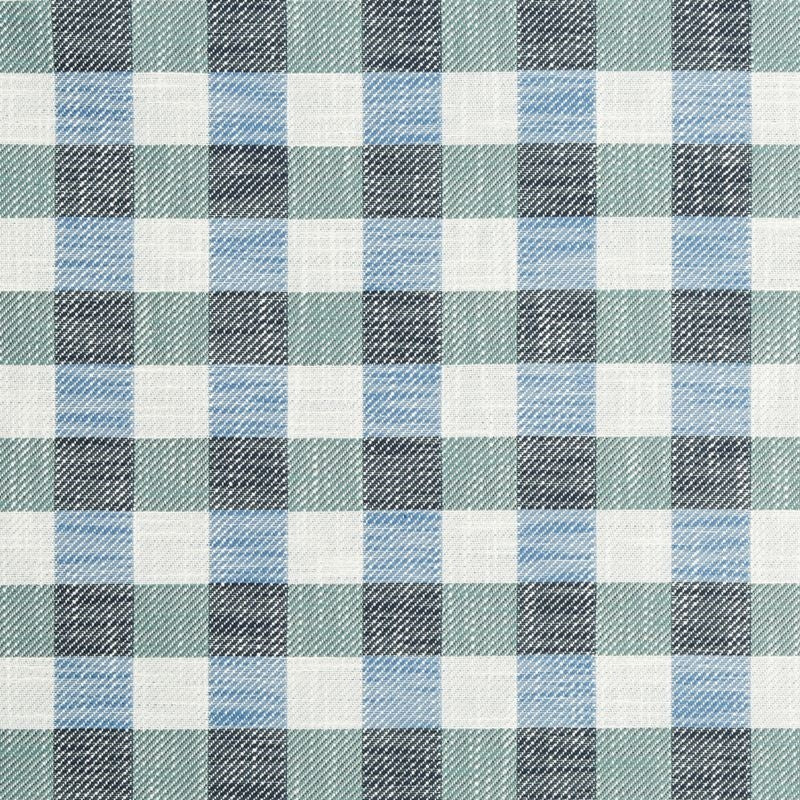 Sample 35884.5.0 Wolcott Blue Check/Plaid Kravet Contract Fabric