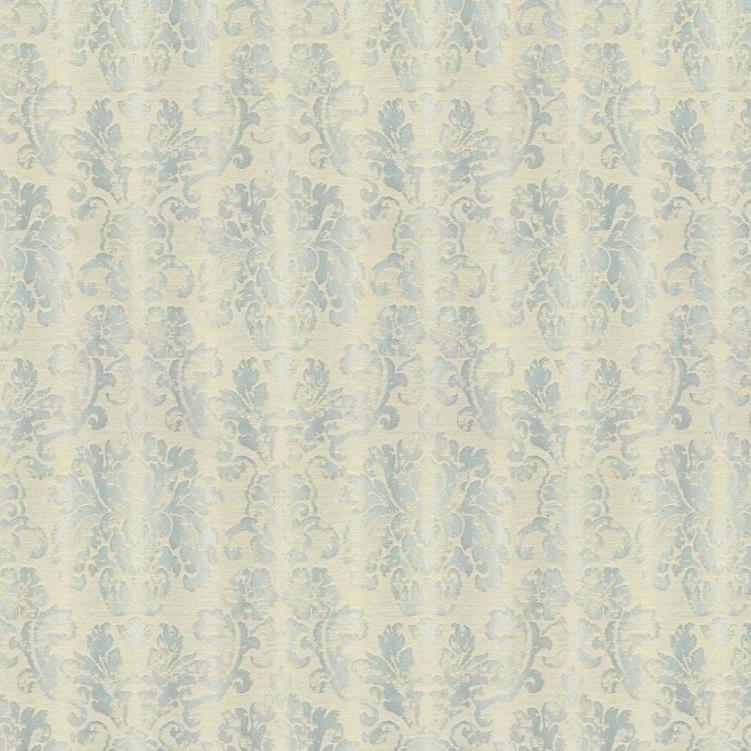 Sample 2015145.13 AERIN COLLECTION 2 Wessex Aqua Damask Lee Jofa Fabric